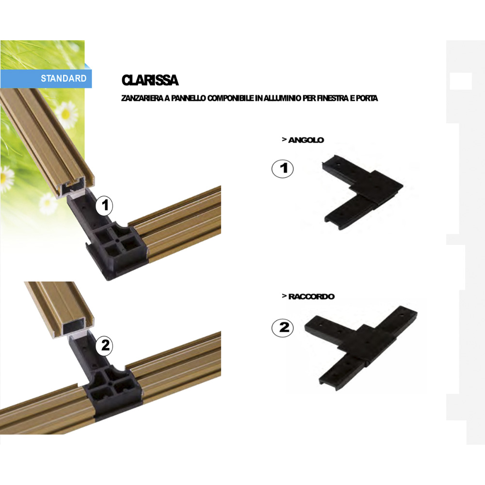 Accessori per Zanzariere Clarissa IRS - 4 Angoli e Rotella