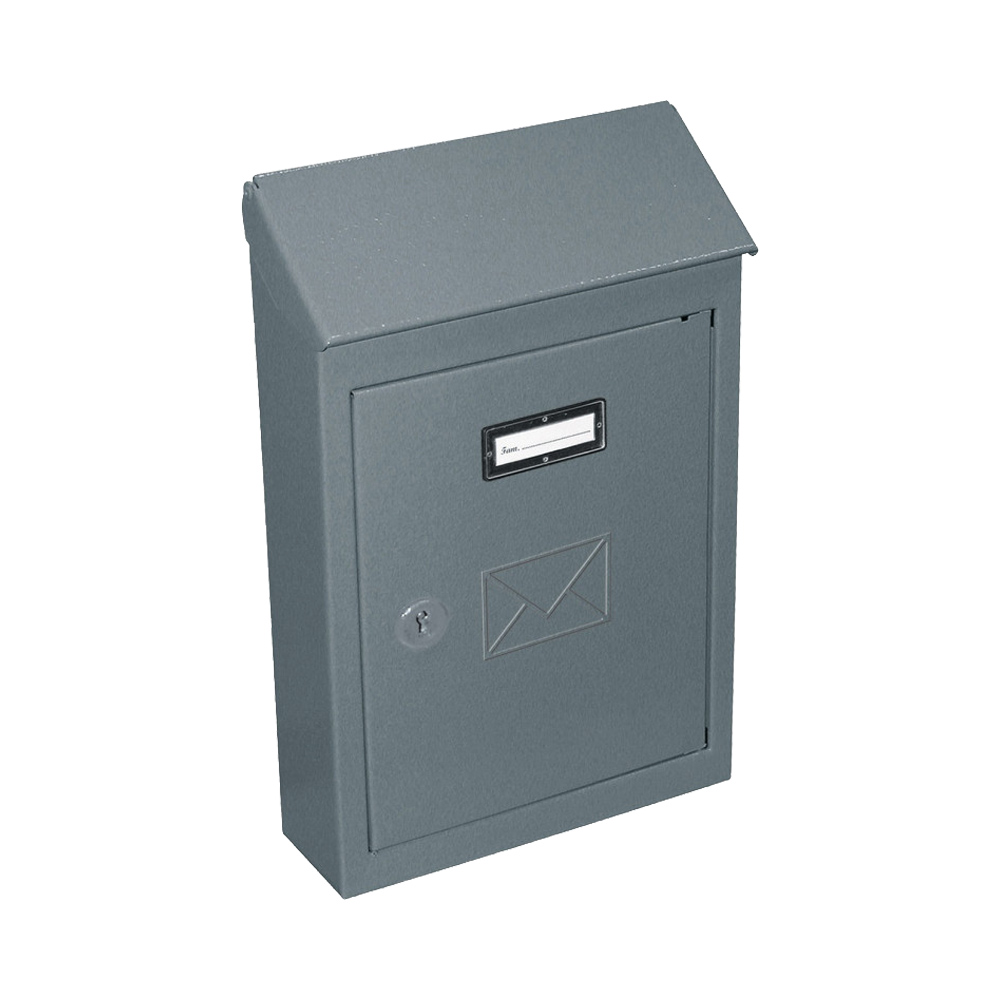 Cassetta Postale in Acciaio con Tetto FERLIVING - Misura 2 - Grigio
