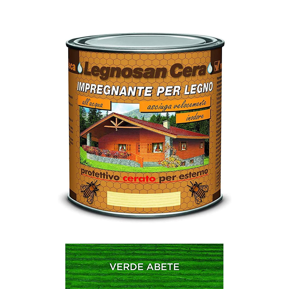 Impregnante all'Acqua Legnosan Cera 750 ml VELECA - Verde Abete