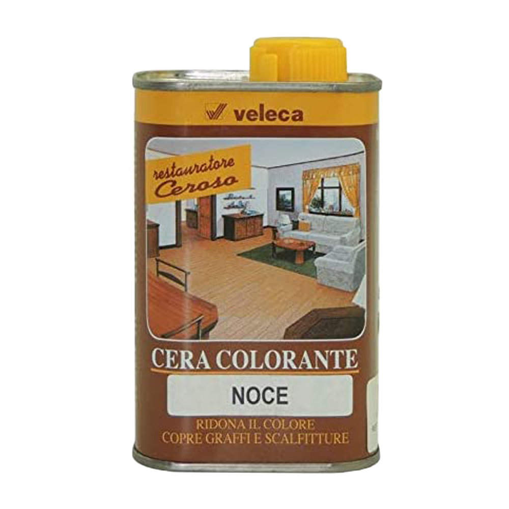 Restauratore ceroso con cera api 250 ml veleca - noce.