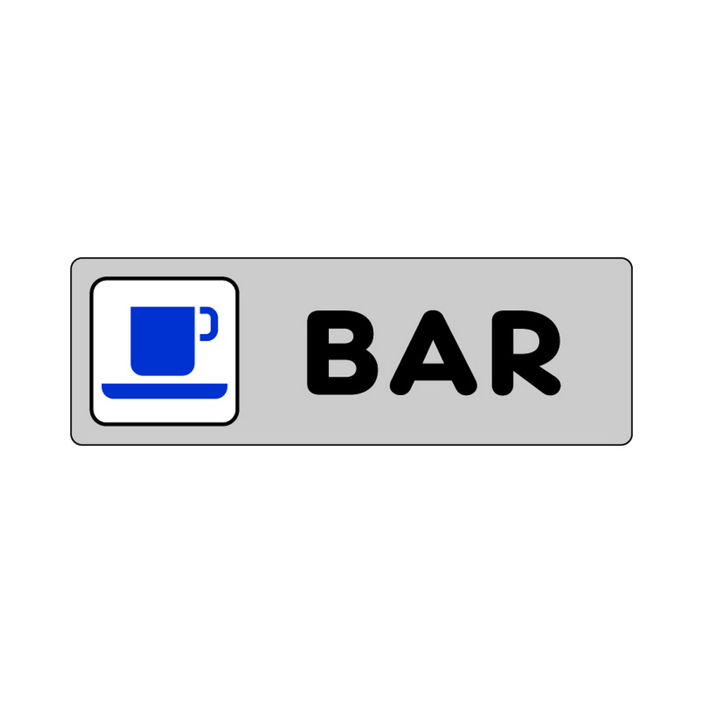 Cartello in Carta Autoadesiva 15x5 cm - BAR