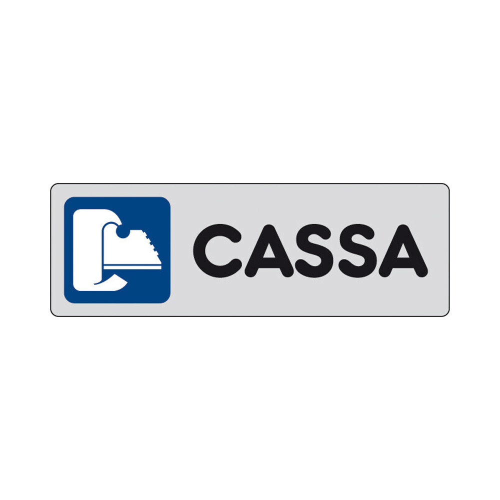 Cartello in Carta Autoadesiva 15x5 cm - CASSA