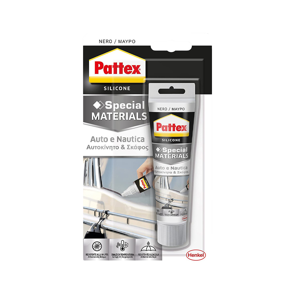 Silicone per auto e nautica nero pattex 50 ml.