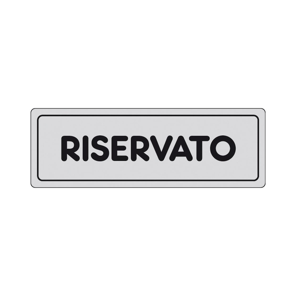 Cartello in carta autoadesiva 15x5 cm - riservato.