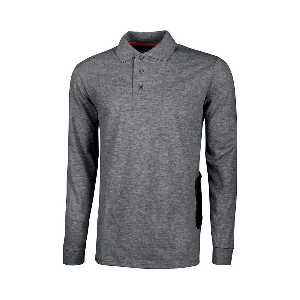 Polo Maniche Lunghe Enjoy Live Grey Meteorite U-POWER - Taglia L