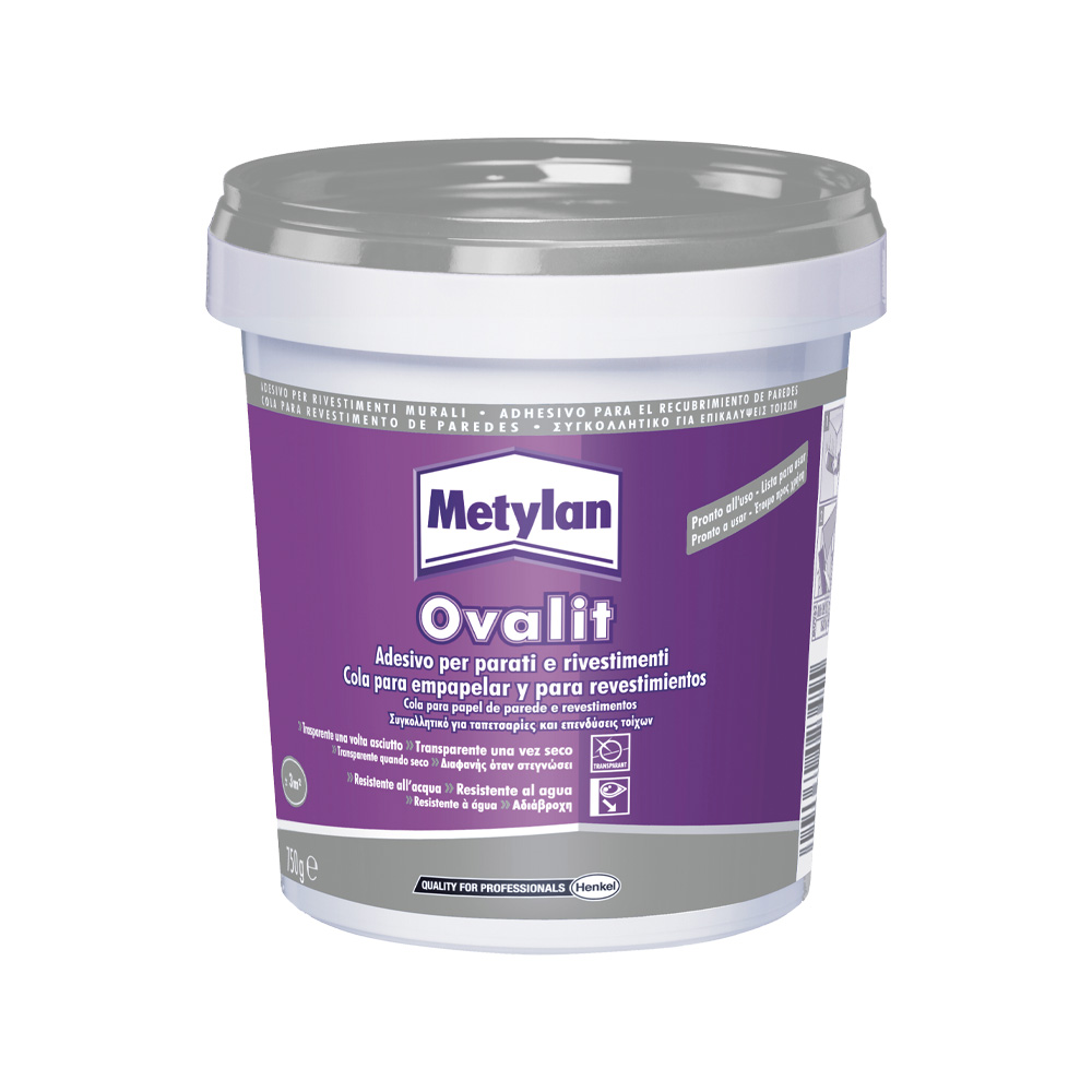 Colla per parati e rivestimenti rurali ovalit metylan 750 gr.