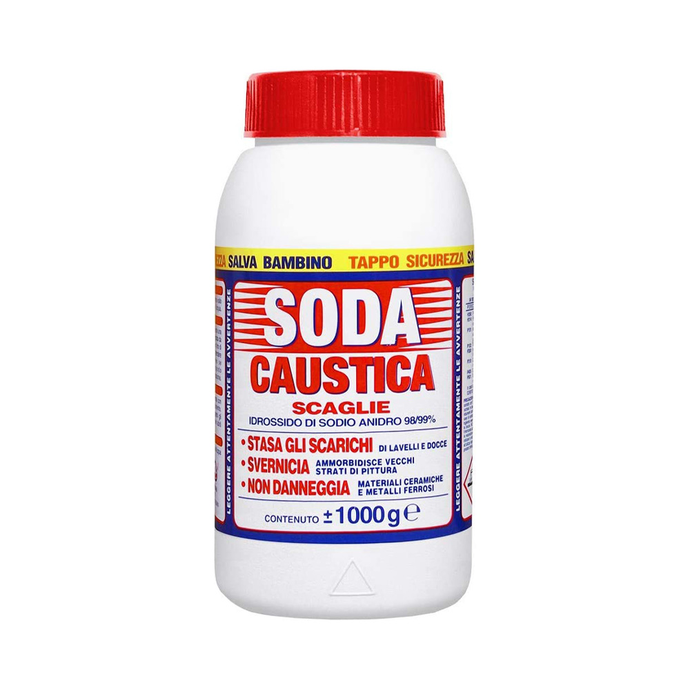 X12 soda caustica a scaglie 1 kg marten - scatola da 12 barattoli.