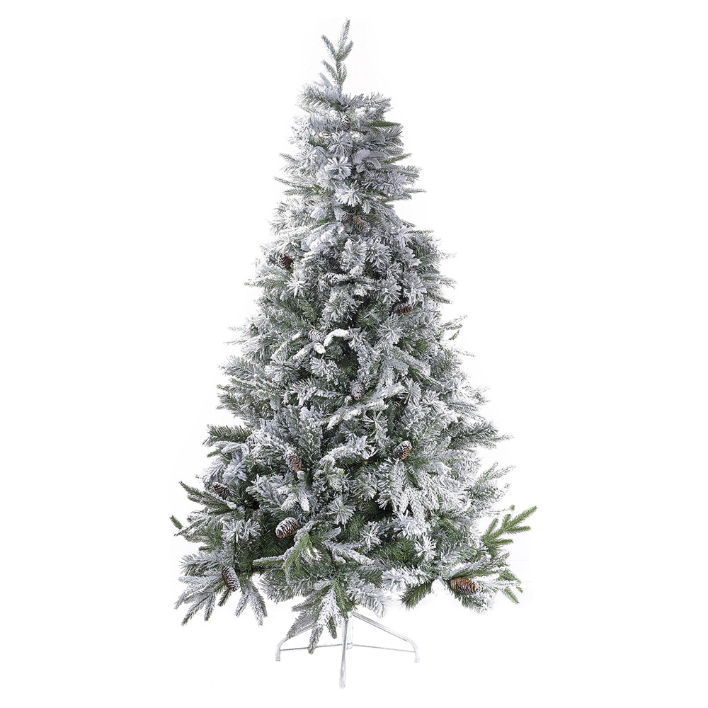 Albero di Natale Canada Super Innevato 180 cm FERCOLOR - con 1149 Rami e Pigne