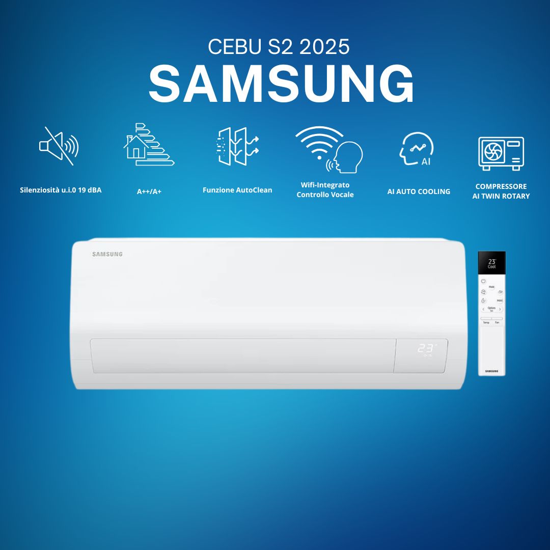 Climatizzatore Samsung CEBU S2 Novita' 2025 WiFi Dual Split 9000+9000 BTU