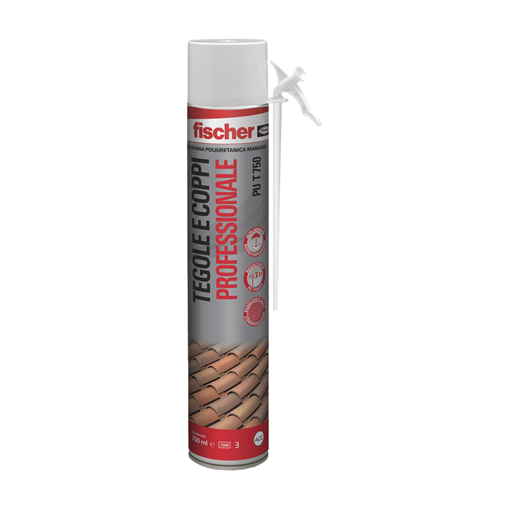 Schiuma Poliuretanica PU T 750 Per Tegole e Coppi FISCHER 750 ML