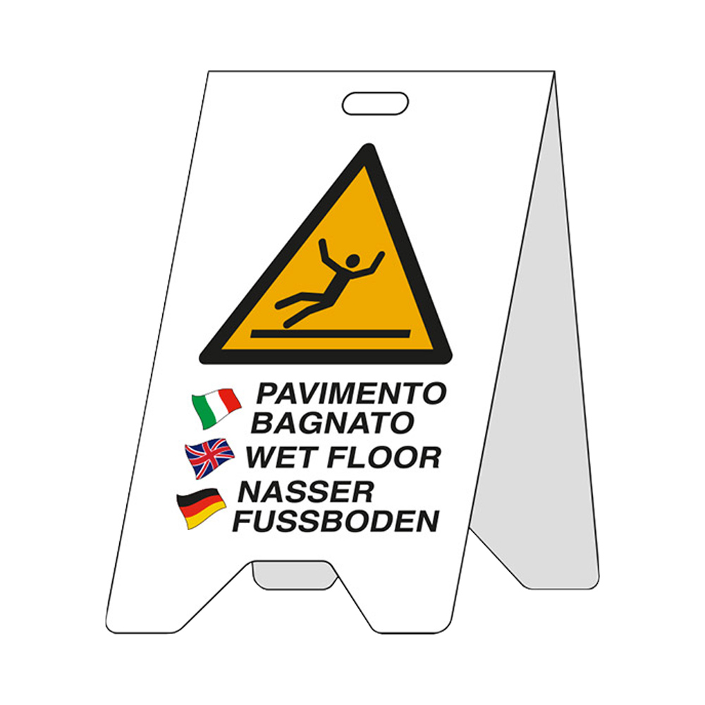 Cartello polionda 32x52 cm - pavimento bagnato.