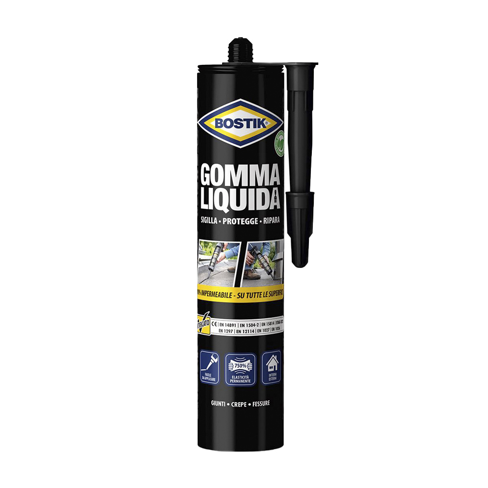 Impermeabilizzante gomma liquida 310 gr bostik - sigilla, protegge, ripara.