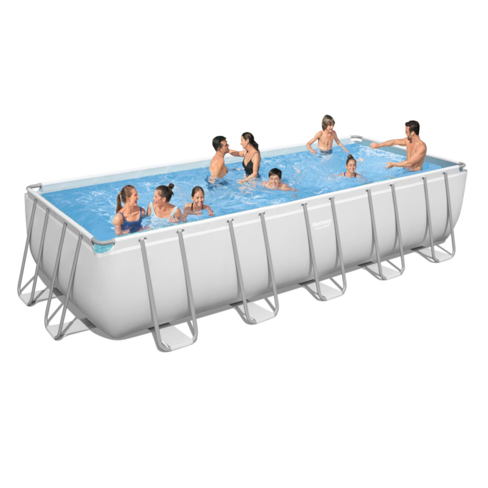 Piscina fuori terra bestway 5612b power steel rettangolare - cm.640x274x132h .