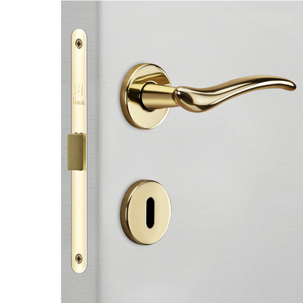 Serratura Patent Media B-Split BONAITI Ottonato - Scrocco Centrale Reversibile