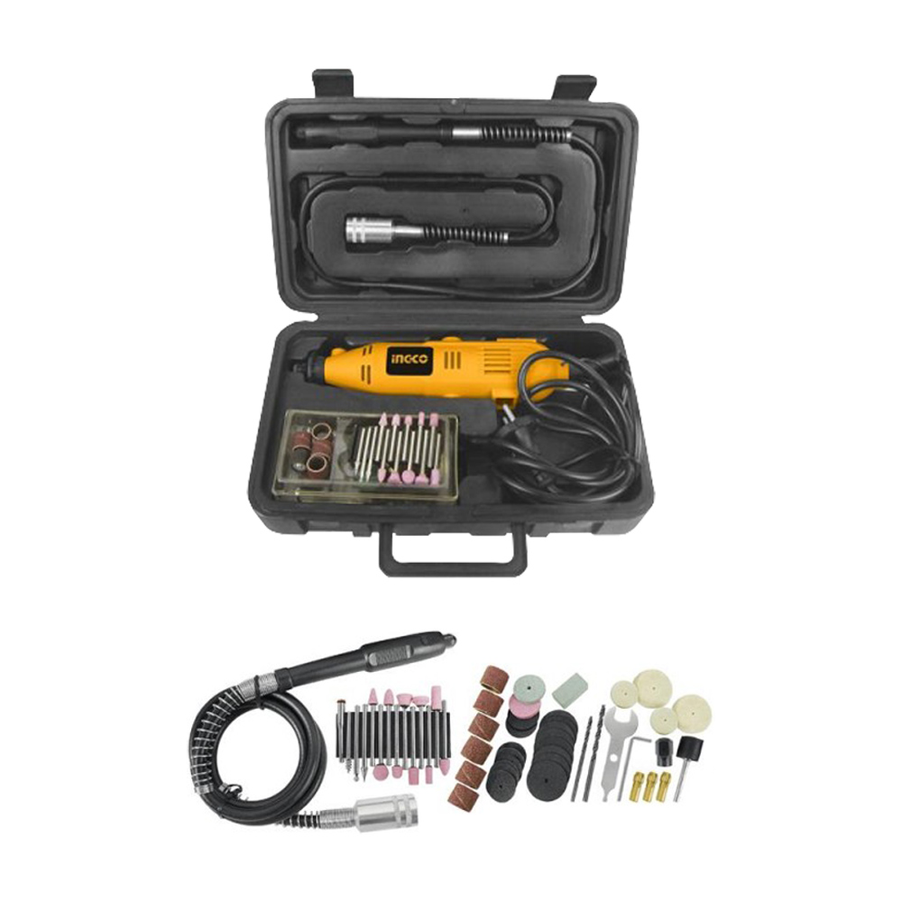 Smerigliatrice Rotante a Stelo 130W INGCO - Valigetta 52 Accessori