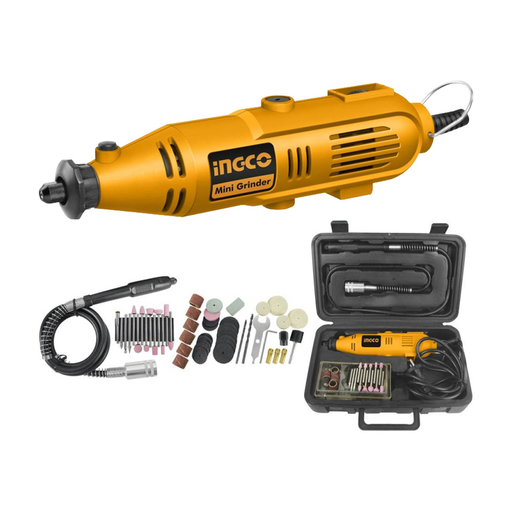 Smerigliatrice Rotante a Stelo 130W INGCO - Valigetta 52 Accessori