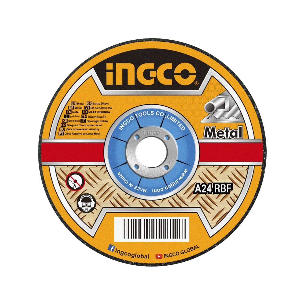 Disco da taglio per ferro 115x22,2x1,2 mm ingco - conf. 50 pezzi.