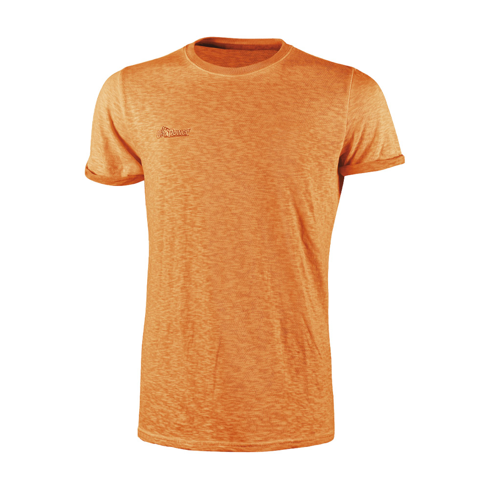 T-Shirt Cotone Fiammato Enjoy Fluo Orange U-POWER - Taglia S