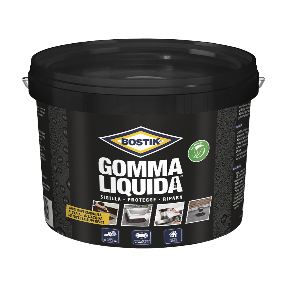 Impermeabilizzante gomma liquida 5 lt bostik - sigilla, protegge, ripara.