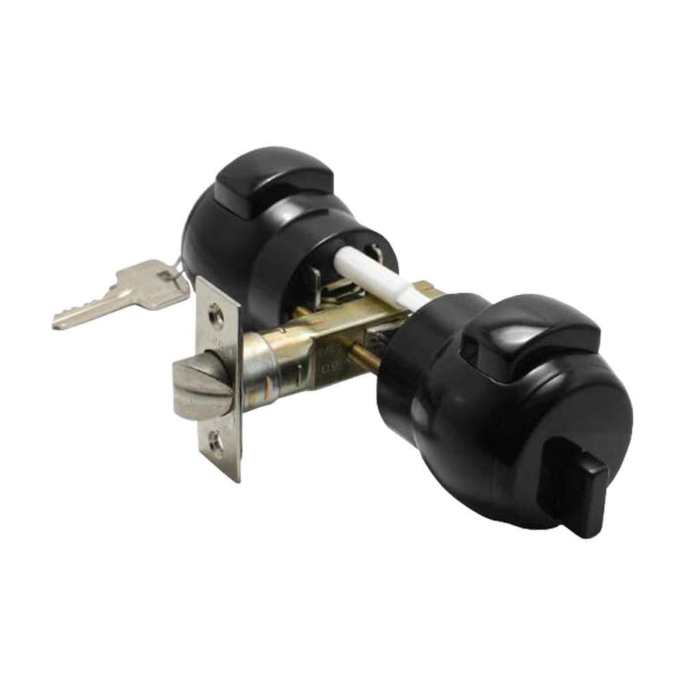 Kit Premiapri Pomolo Nero e Scrocco 60 mm MERONI - con Chiave Compatibile