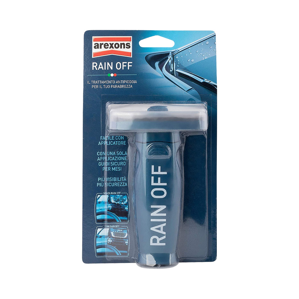 Applicatore per trattamento antipioggia parabrezza rain off arexons 100 ml.