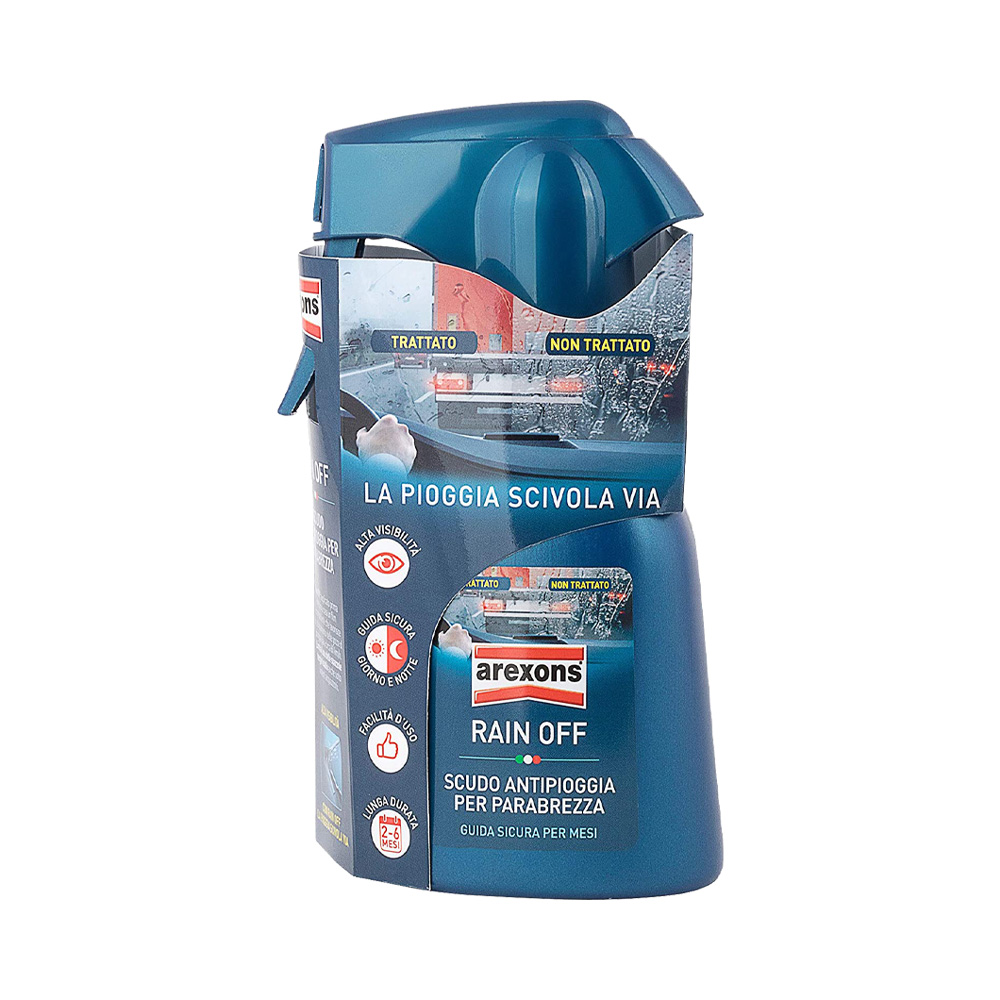 Trattamento antipioggia per parabrezza rain off trigger arexons 200 ml.