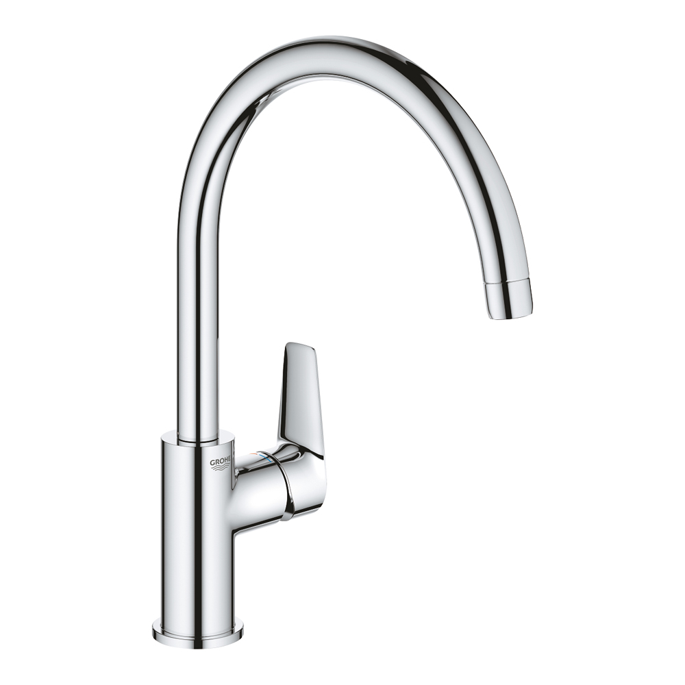Miscelatore Monocomando per Lavello Canna Alta Bauedge GROHE - Finitura Cromata