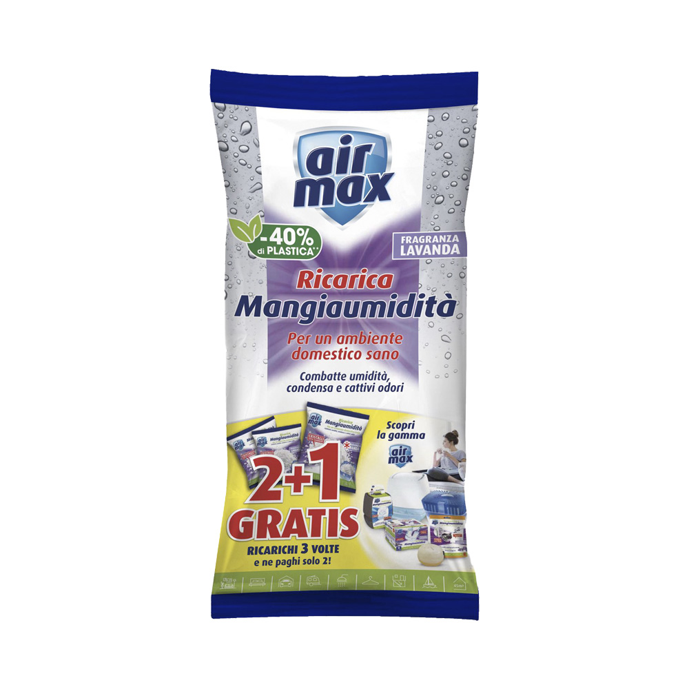 Ricarica sali assorbiumidit� lavanda air max 1350 gr - ricarichi 3 paghi 2.