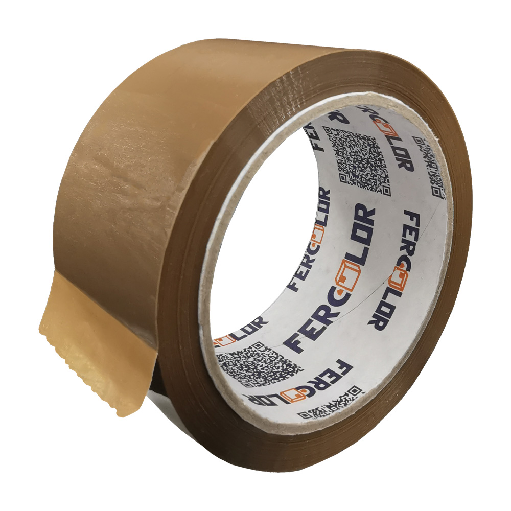 Nastro Adesivo per Imballaggi Silenzioso 50 mm x 66 mt FERWORK - Avana