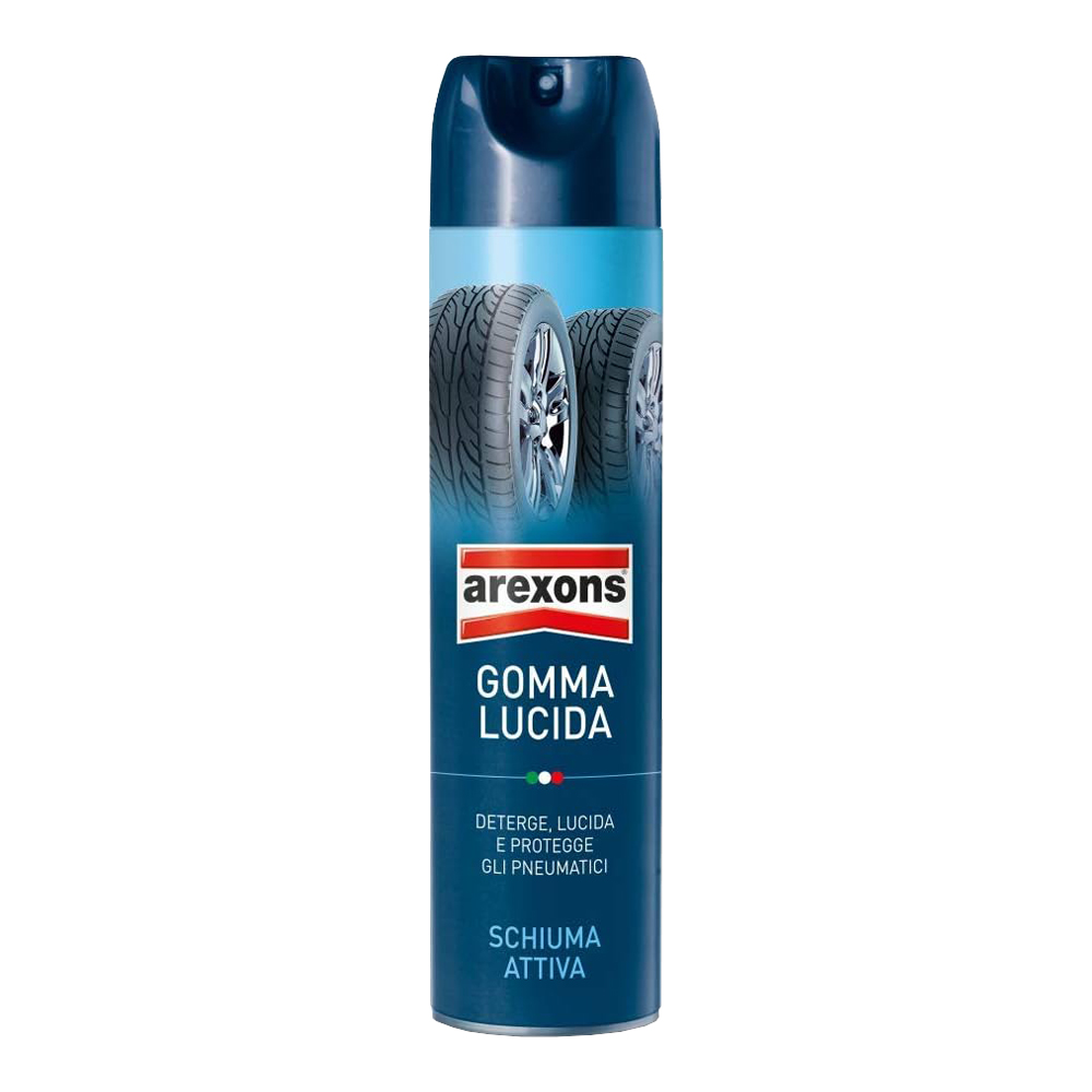 Gomma Lucida 400 ml AREXONS - Schiuma Rinnovante per Pneumatici