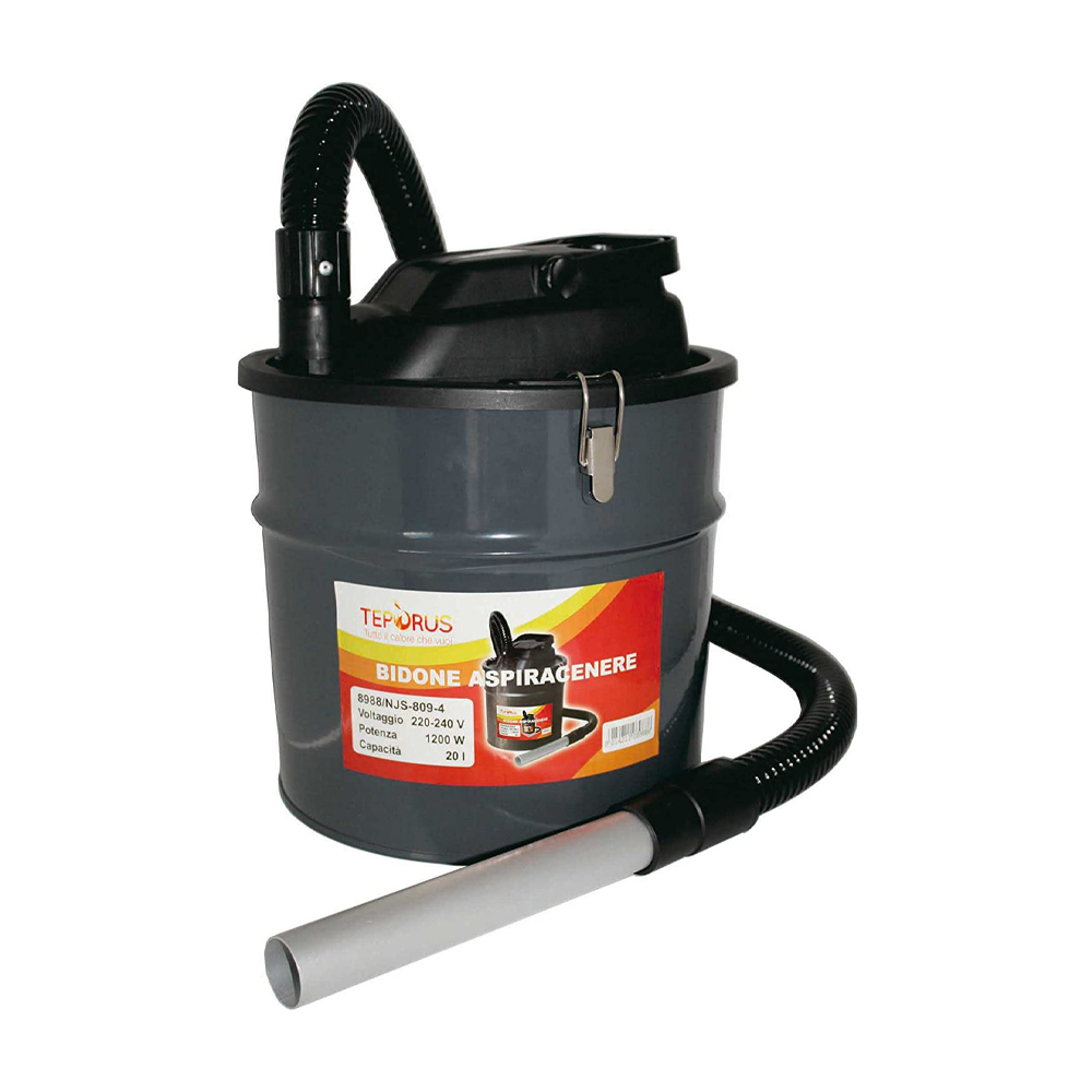 Bidone aspiracenere 20 lt fuocovivo 1200w teporus - filtro hepa.