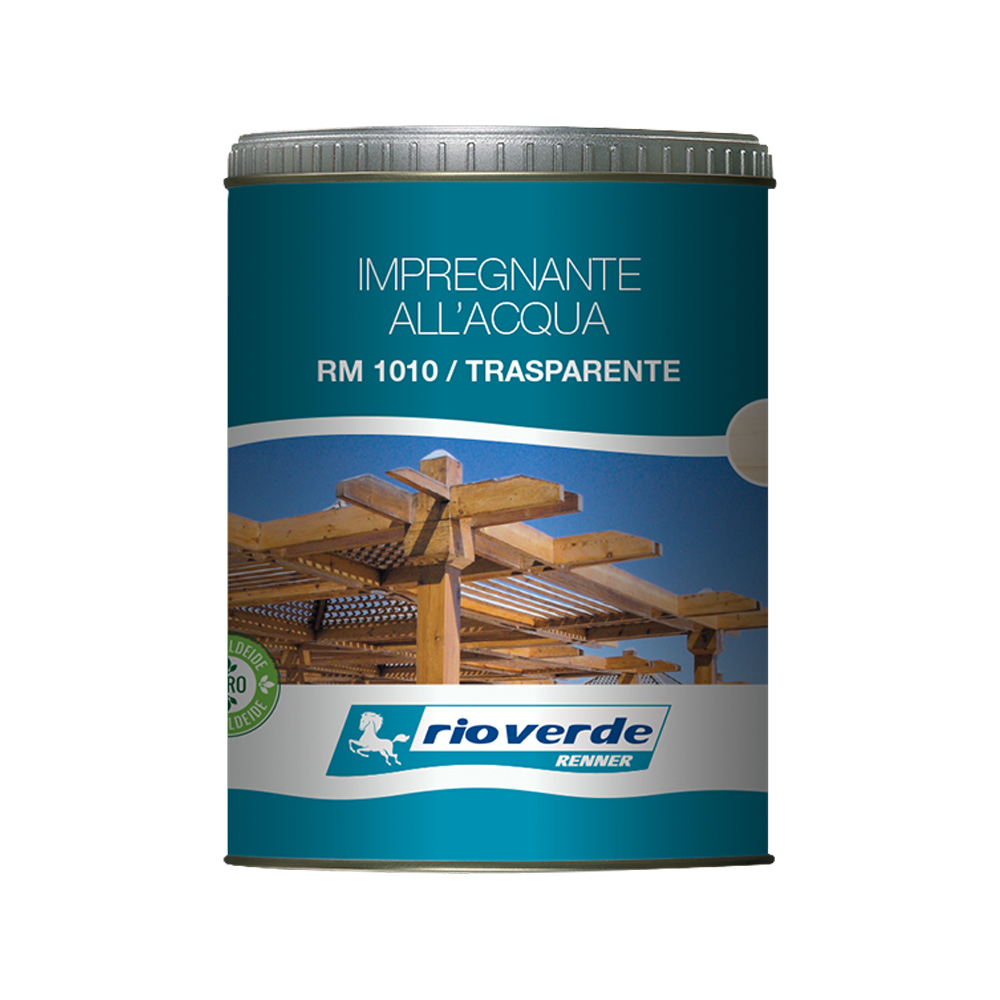 Impregnante ad acqua per legno rm 1010 750 ml rioverde - trasparente.