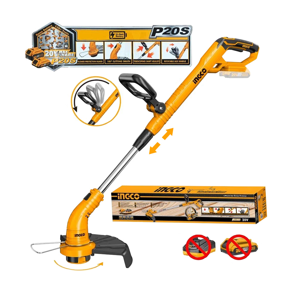 Tagliabordi Telescopico a Batteria 20V 50-80 cm INGCO - Taglio 30 cm