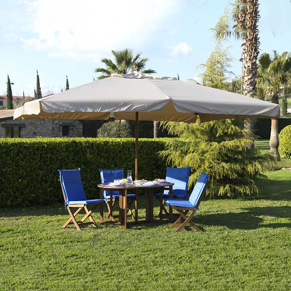 Ombrellone in Legno Island 300x400 cm FERLIVING - Chiusura con Manovella