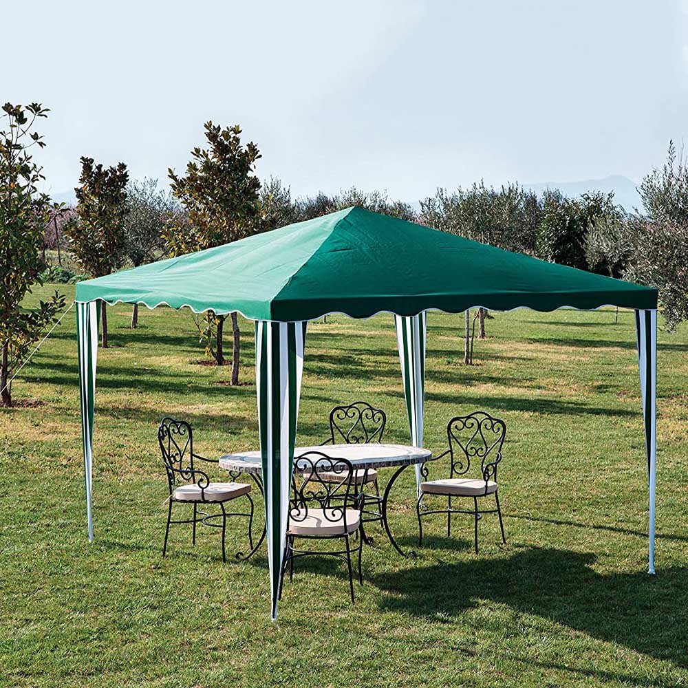 Gazebo in Acciaio da Giardino 300x300x250h cm FERLIVING - Verde