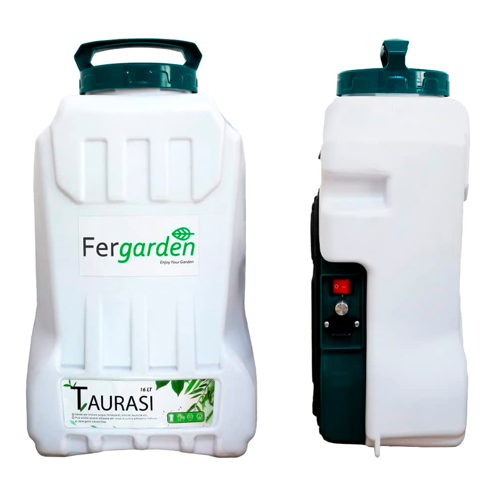 Pompa a Zaino a Batteria 12V 10 Ah 16 Lt FERGARDEN - Completa di Accessori