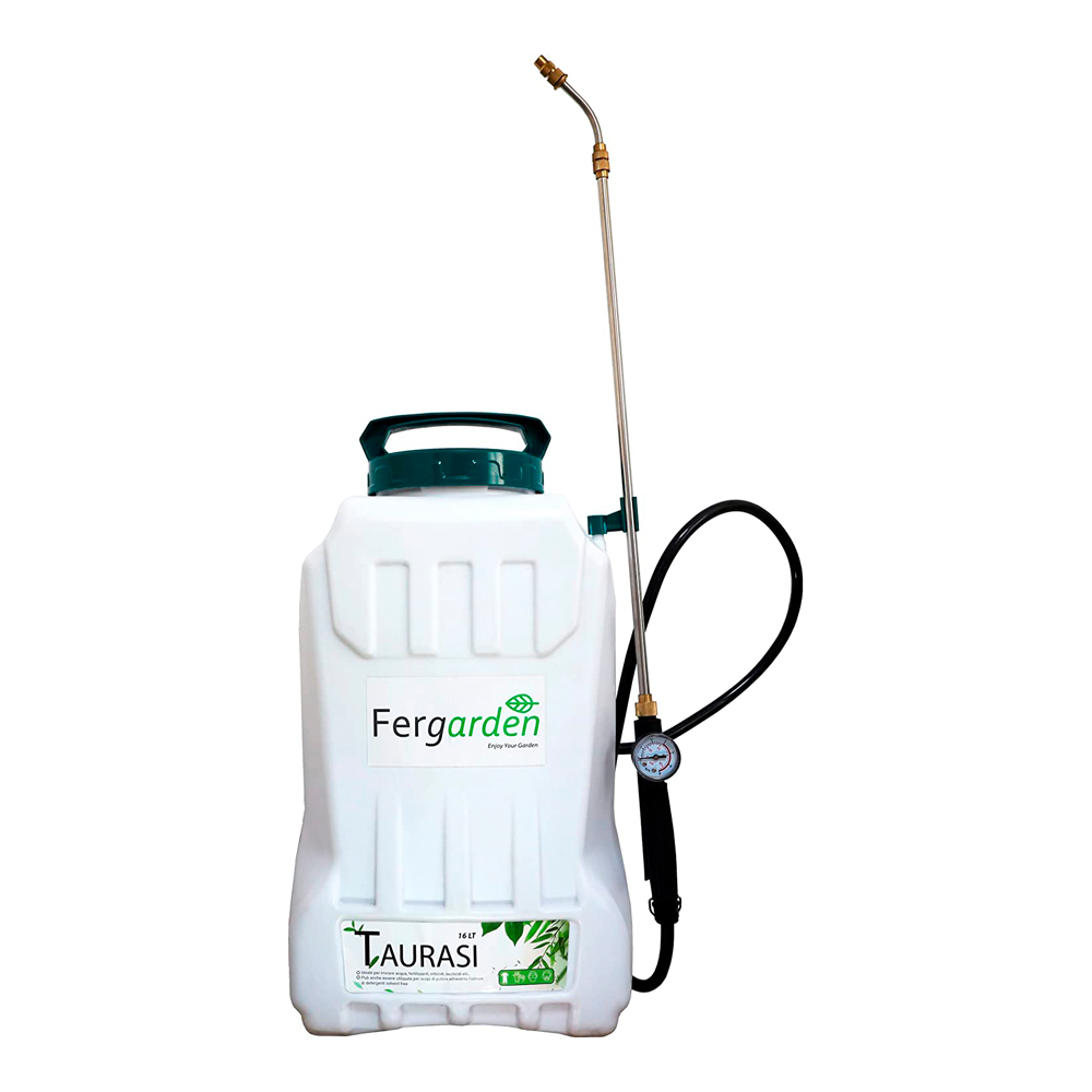 Pompa a zaino a batteria 12v 10 ah 16 lt fergarden - completa di accessori.