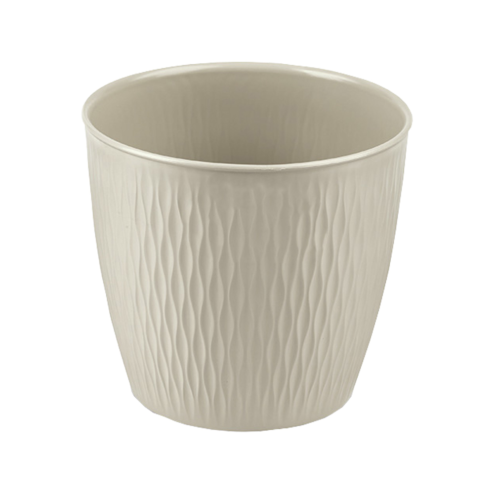 Vaso in pvc liberty tondo 25x23 cm stefanplast - bianco.