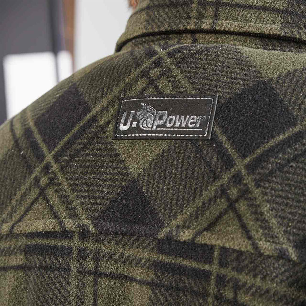 Camicione in Pile Exciting Willow Dark Green U-POWER - Taglia XXL