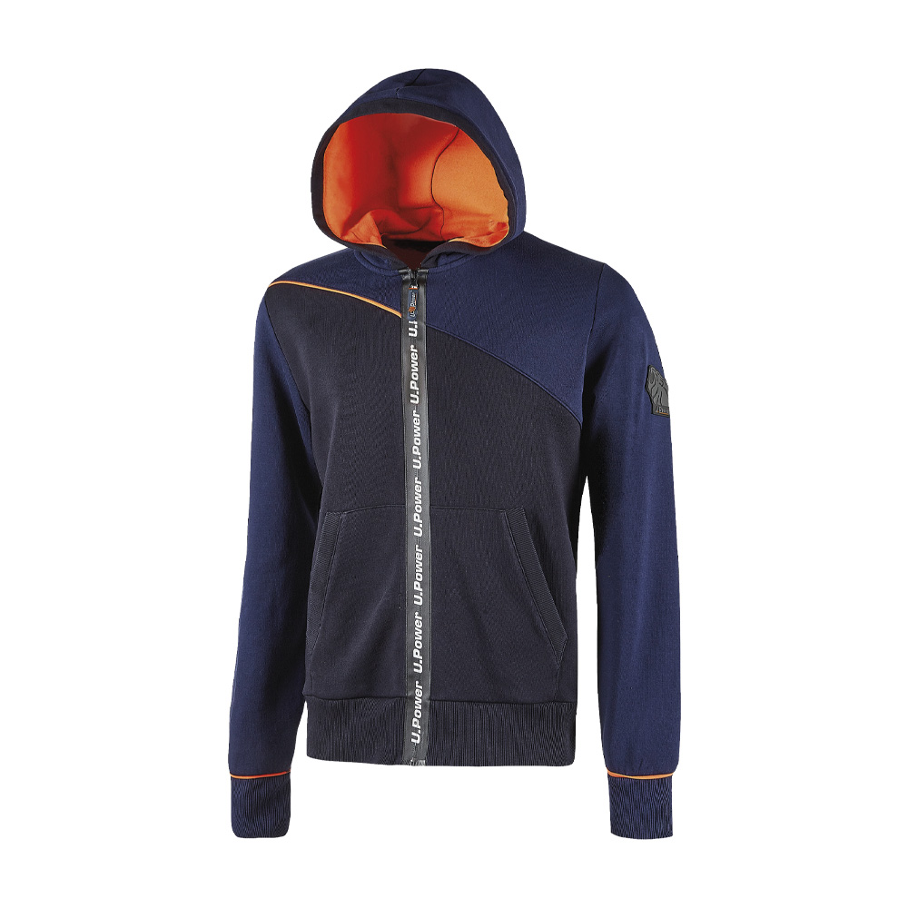 Felpa Full Zip con Cappuccio Enjoy Jupiter Deep Blue U-POWER - Taglia S