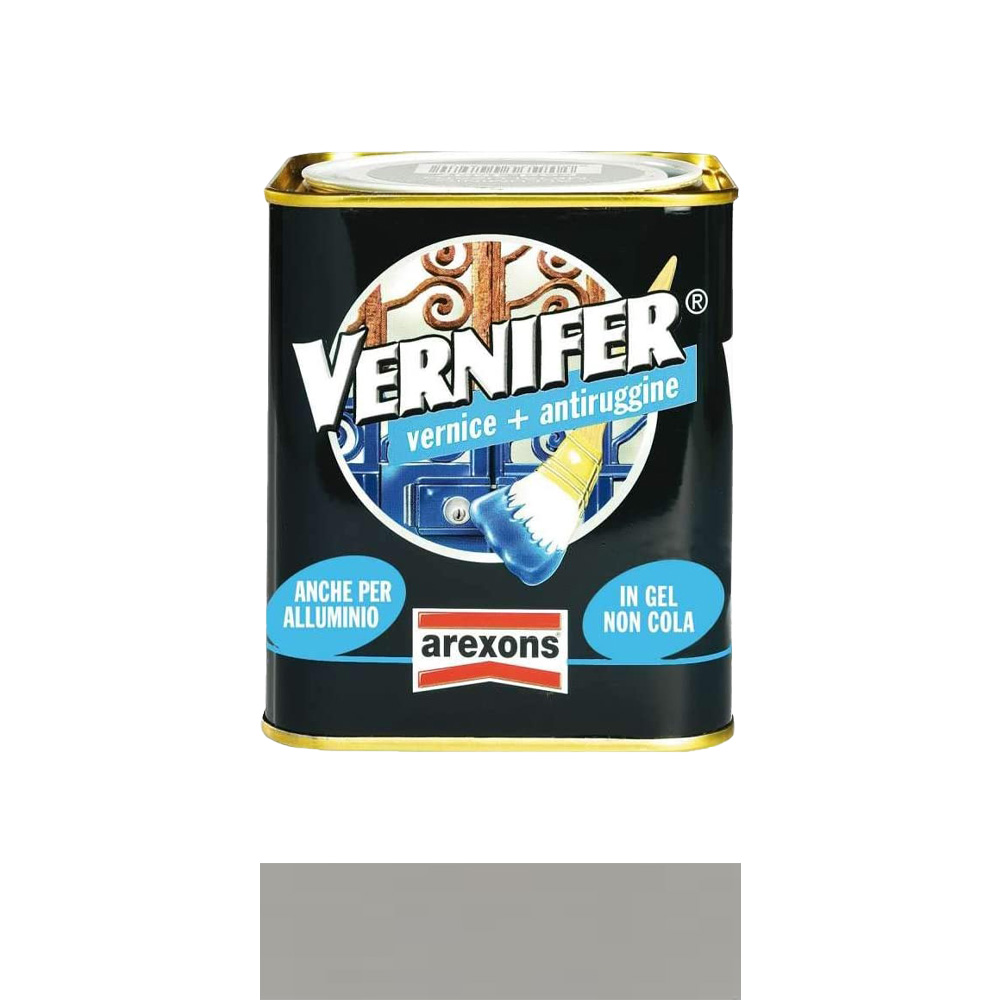 Smalto antiruggine vernifer in gel 750 ml arexons - grigio perla brillante.