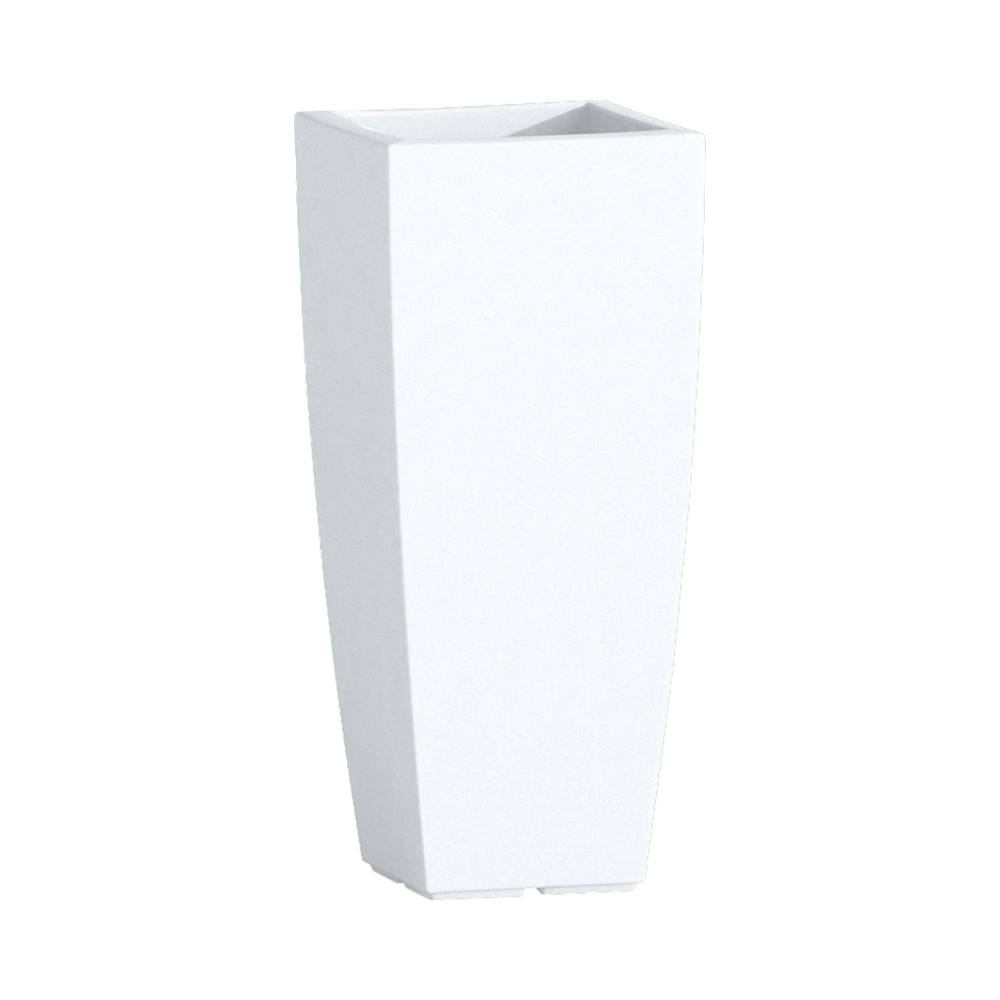 Vaso quadro stilo square 33x33x70h cm ferliving - bianco ghiaccio.