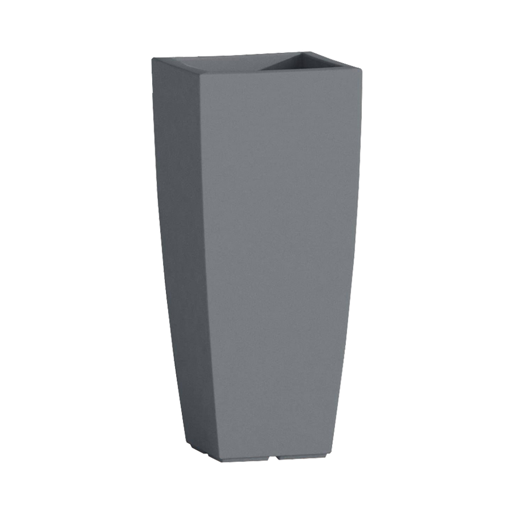 Vaso quadro stilo square 40x40x90h cm ferliving - grigio pietra.