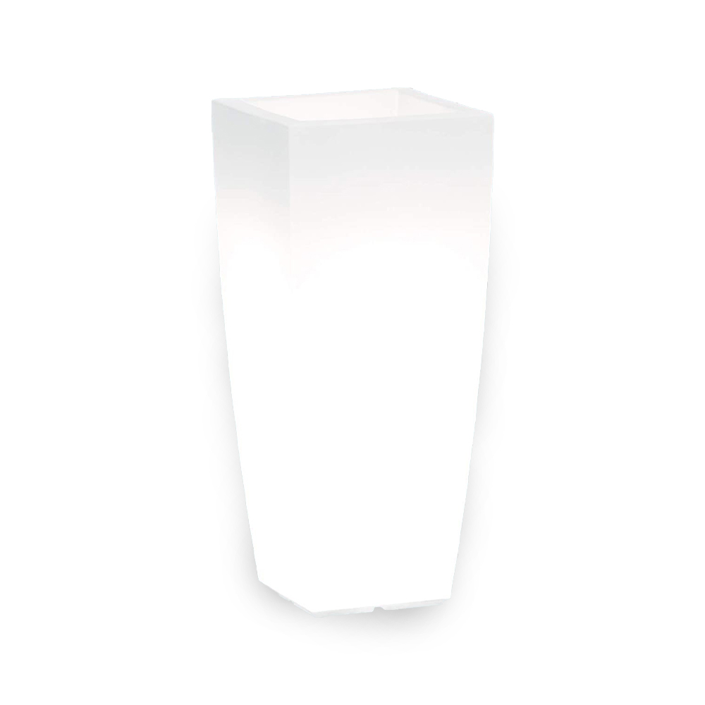 Vaso quadro stilo light 40x40x90h cm ferliving - bianco.