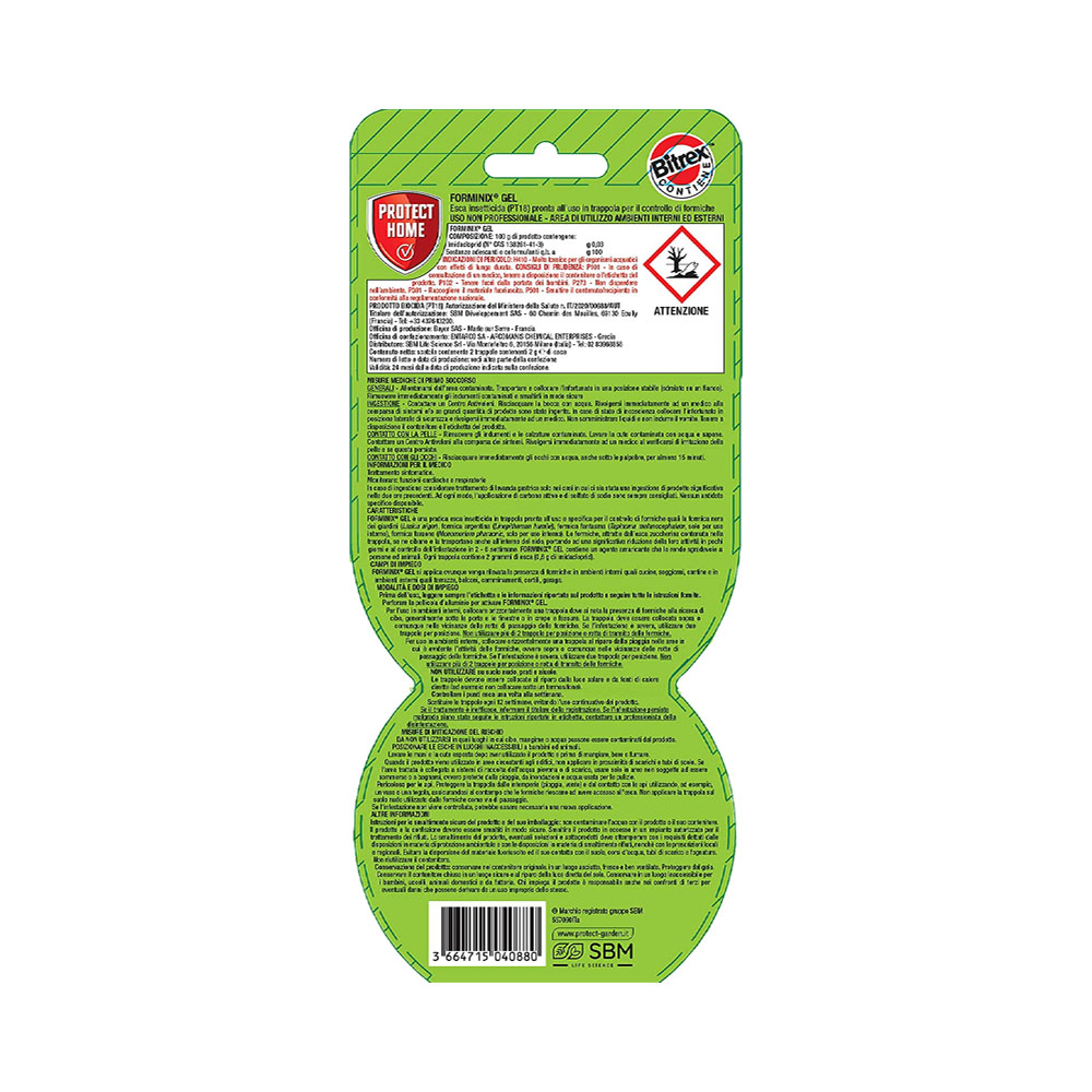 Trappola per Formiche Forminix Gel PROTECT HOME - 2 Pezzi
