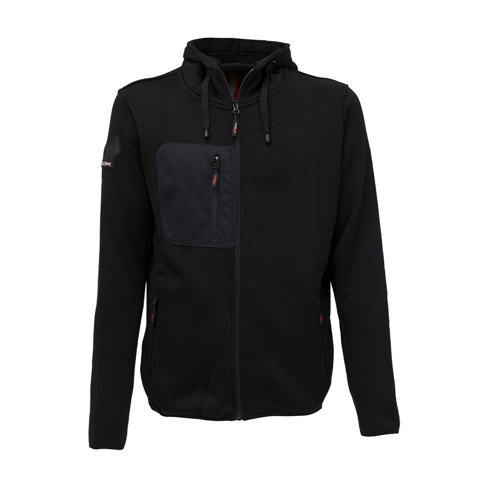Felpa Full Zip con Cappuccio Enjoy Rainbow Black Carbon U-POWER - Taglia M
