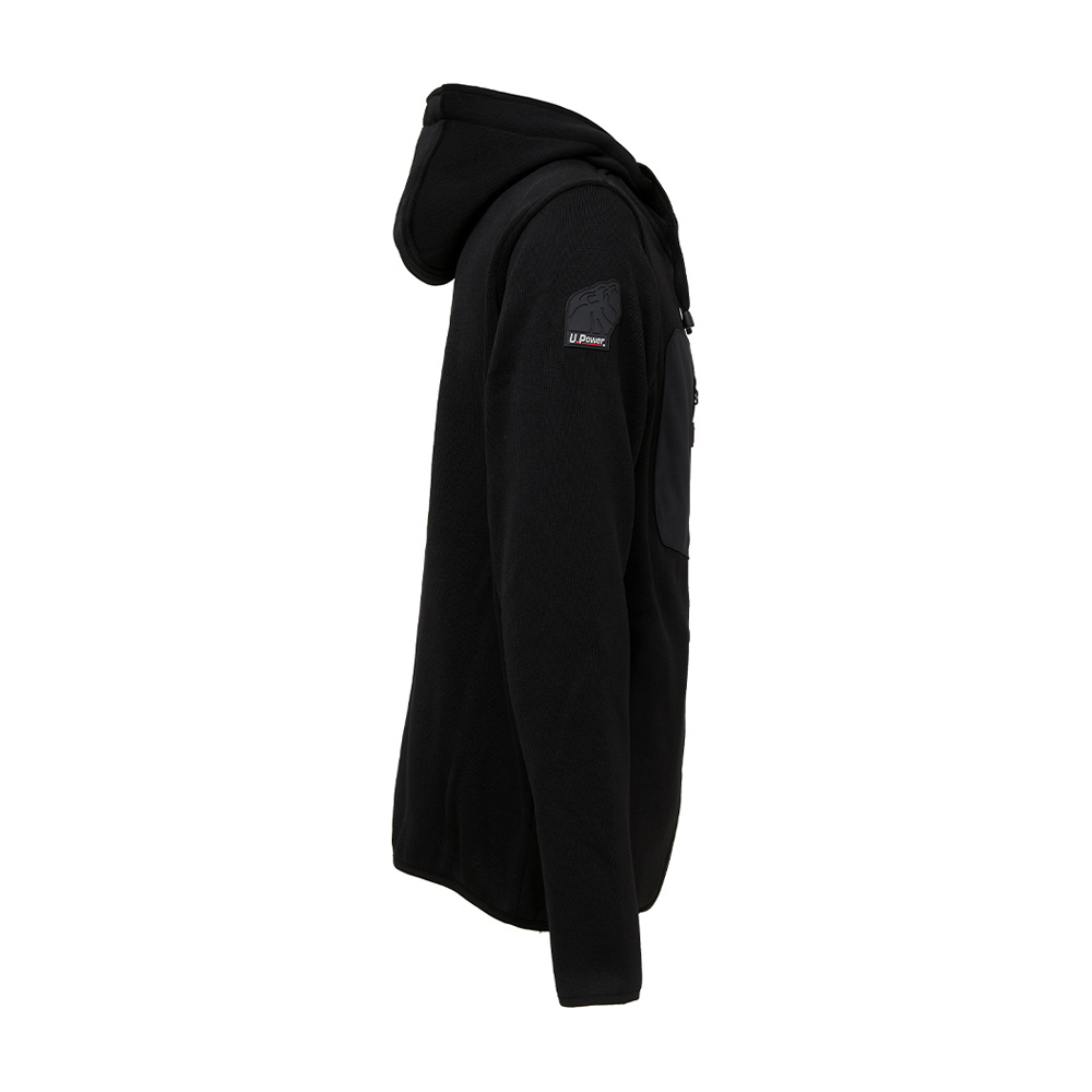 Felpa Full Zip con Cappuccio Enjoy Rainbow Black Carbon U-POWER - Taglia M