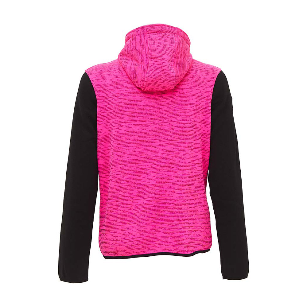 Felpa Full Zip con Cappuccio Enjoy Rainbow Lady Black Fucsia U-POWER - Taglia L