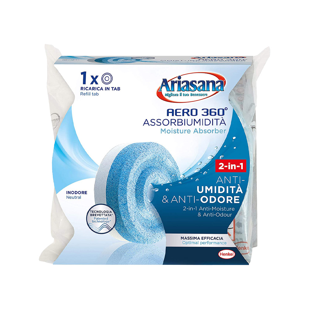 Ricariche assorbiumidit� aero 360� tab 450 gr inodore ariasana - conf. 24 pezzi.