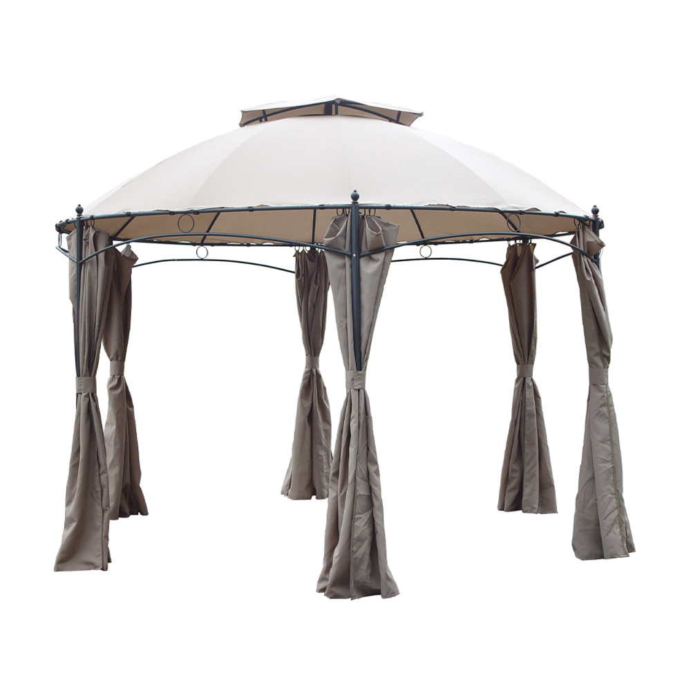 Gazebo Esagonale Gotic in Acciaio FERLIVING 350x270h cm